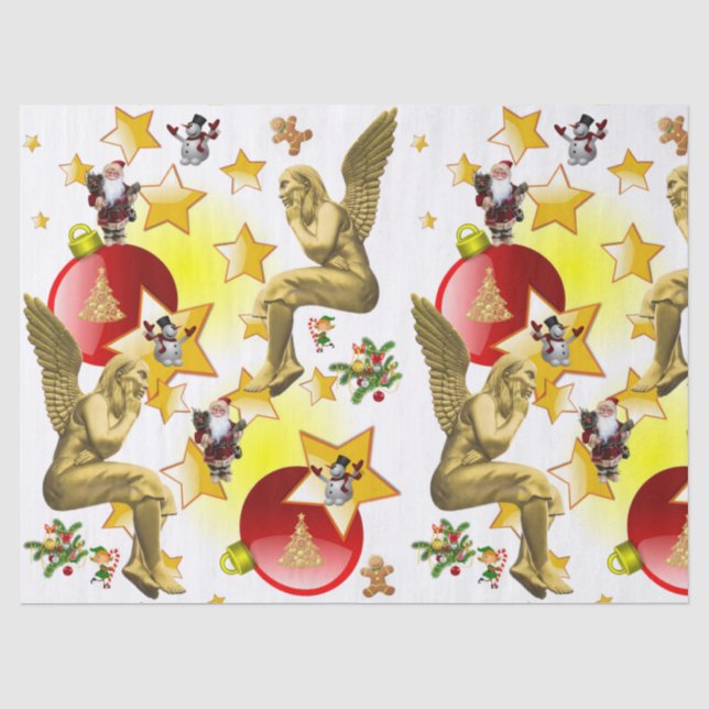 Christmas Tissue Paper, Angel Paper (Front)