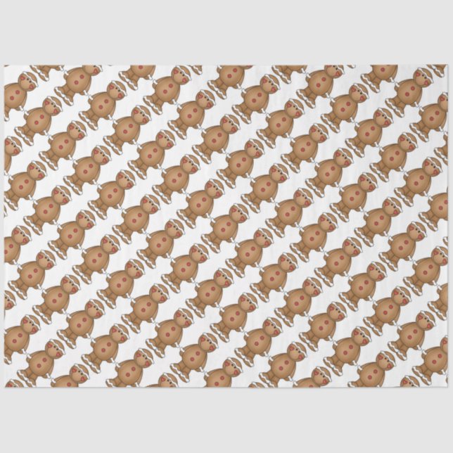 Christmas Tissue Paper/Gingerbread Man Tissue Paper (Front)