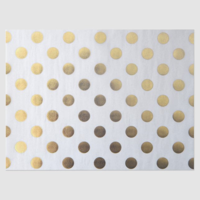 Christmas Tissue Paper/Gold Foil Dots Paper (Front)