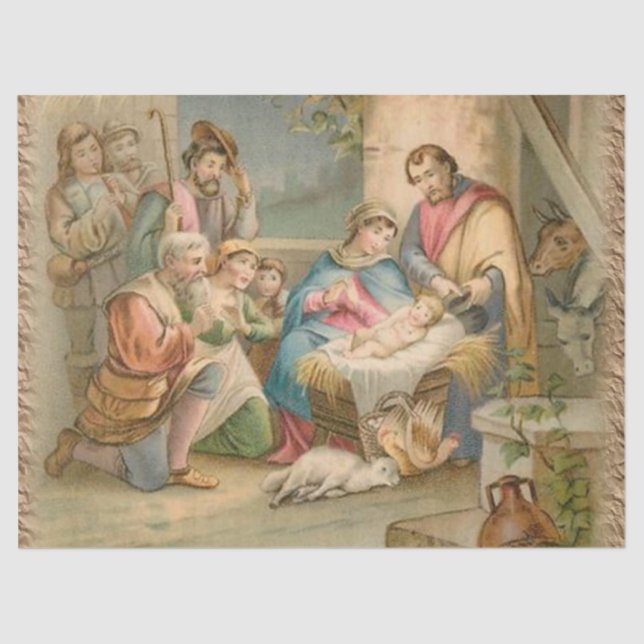 Christmas Tissue Paper, Jesus Christ Tissue Paper (Front)