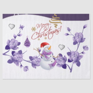 Christmas Tissue Paper, Merry Christmas, Snowman Tissue Paper
