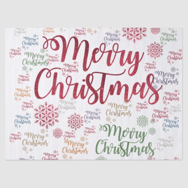 Christmas Tissue Paper, Merry Christmas Tissue Paper (Front)