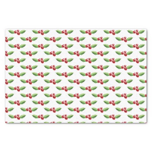 Christmas Tissue Paper Red and Green Holly