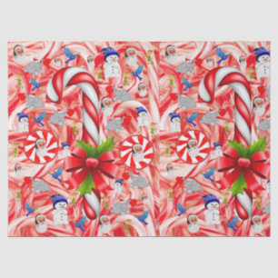 Christmas Tissue Paper, Snowman, Candy Cane Paper
