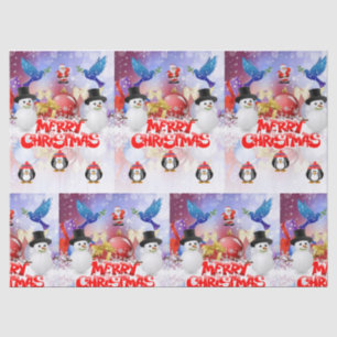 Christmas Tissue Paper, Snowman Paper