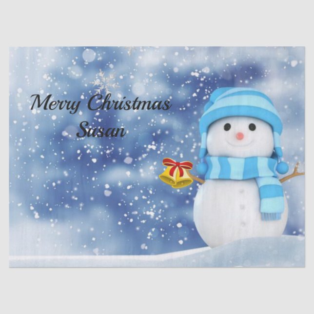 Christmas Tissue Paper, Snowman Paper (Front)
