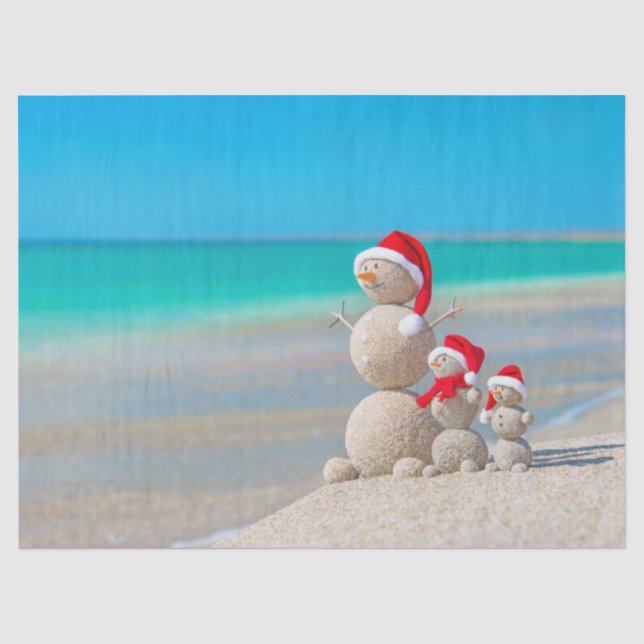 Christmas Tissue Paper, Snowman Paper (Front)
