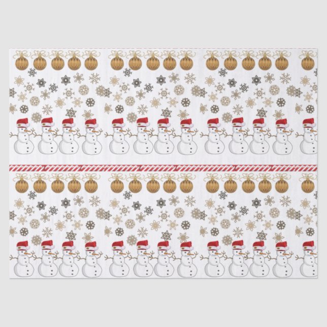 Christmas Tissue Paper, Snowman Paper (Front)