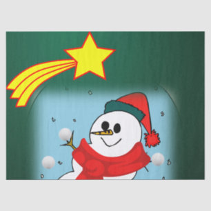 Christmas Tissue Paper, Snowman Paper
