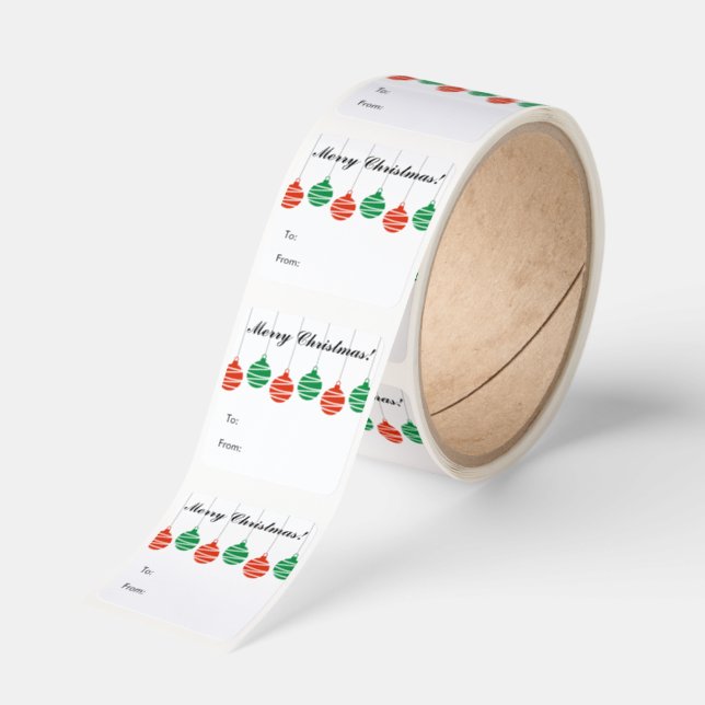 Christmas to and from gift label sticker roll (Roll)