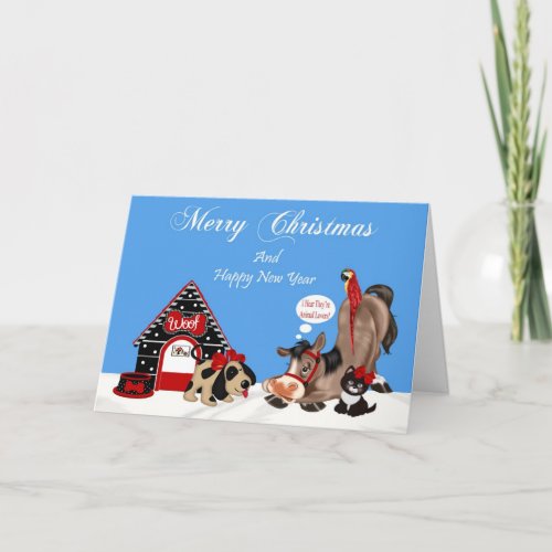 Christmas To Animal Lover Greeting Card