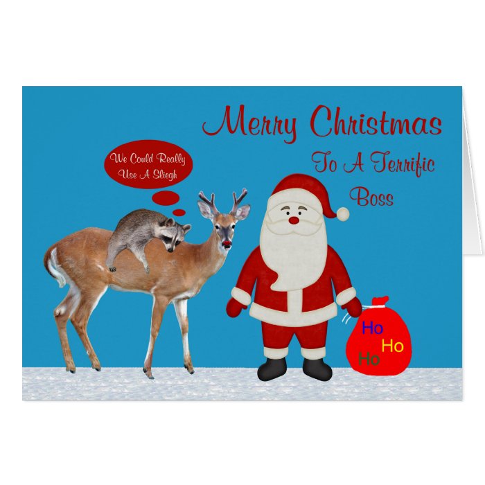 Christmas To Boss Greeting Card