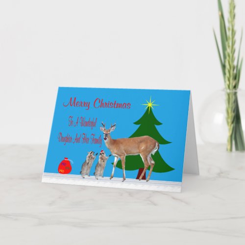 Christmas To Daughter And Family Greeting Card