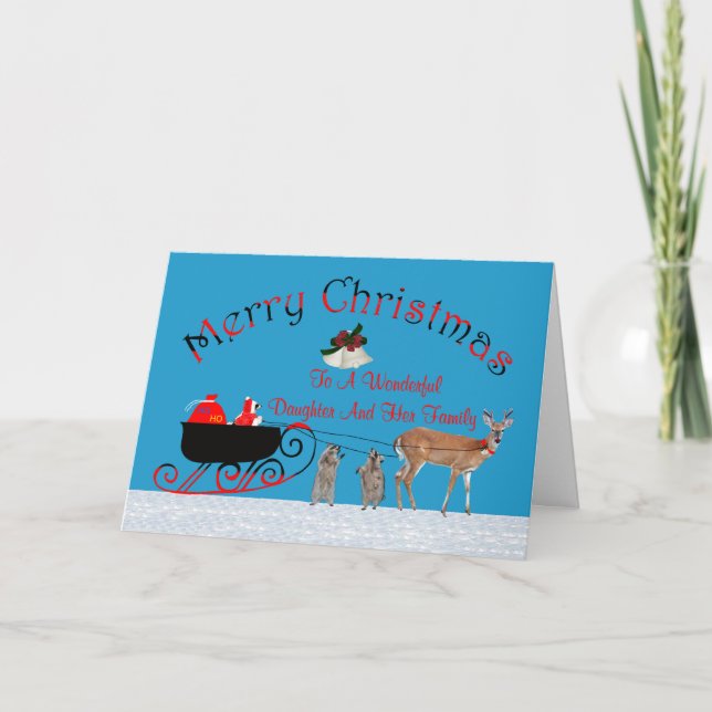 Christmas To Daughter/Family  Greeting Card (Front)