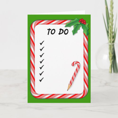 Christmas To Do List Holiday Card