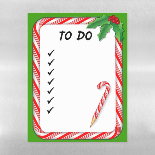 Christmas To Do List Magnetic Dry Erase Sheet