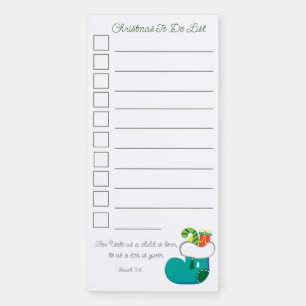 Christmas To Do List Magnetic Notepad