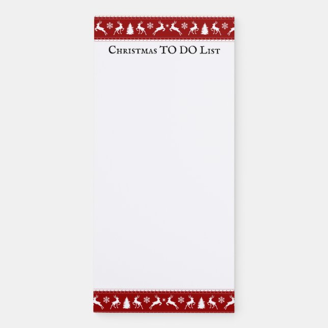 Christmas TO DO List Magnetic Notepad (Front)