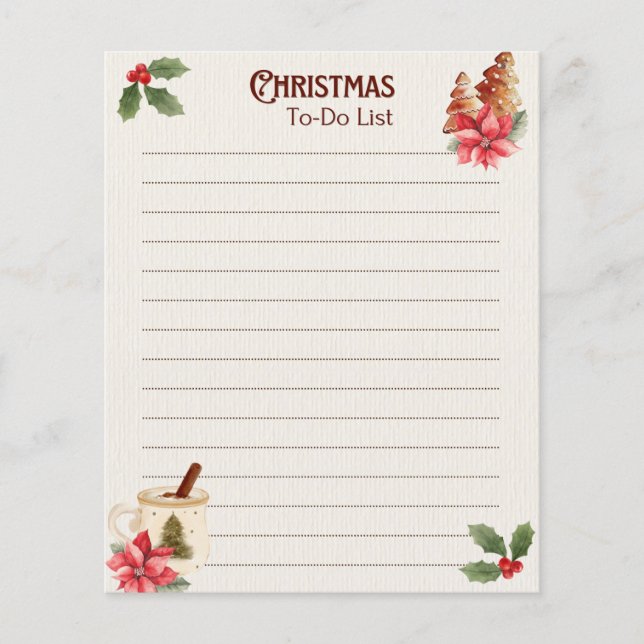 Christmas To-Do List Notepad (Front)