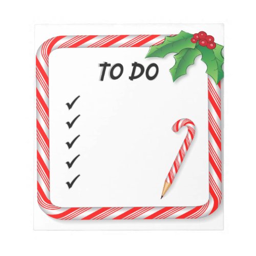 Christmas To Do List Notepad