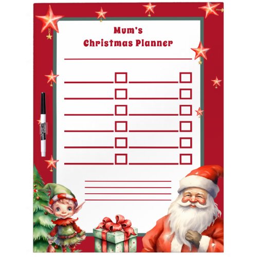 Christmas To Do List Planner  Dry Erase Board