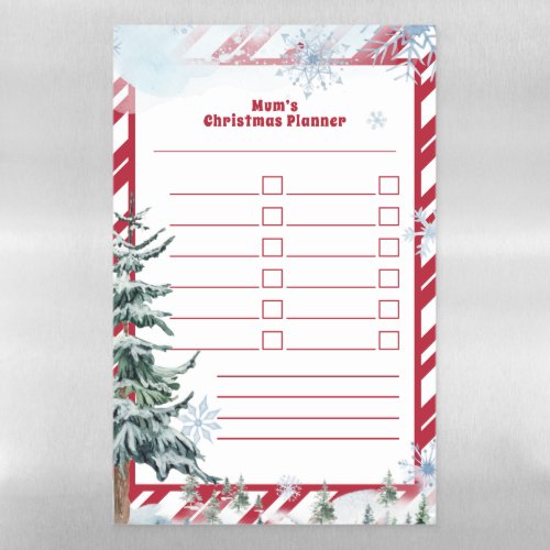 Christmas To Do List Planner  Magnetic Dry Erase Sheet