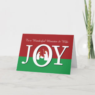 Christmas to Minister and Wife JOY on Red Card