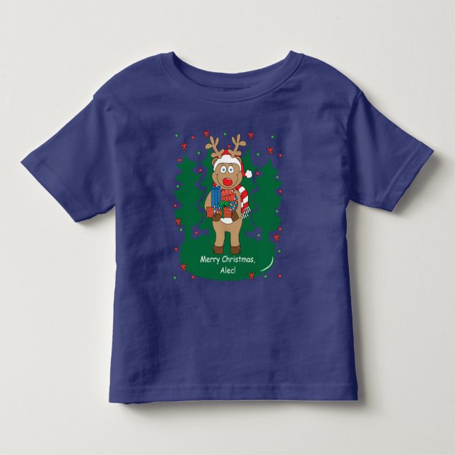 Christmas Toddler Tee Shirt/Reindeer Got Gifts (Front)