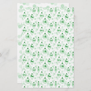 Christmas Toile in Green.