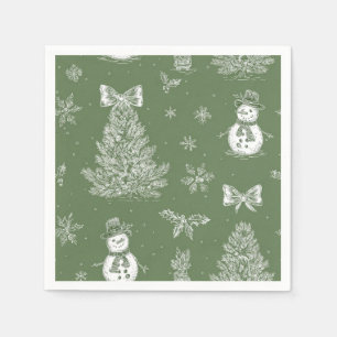 Christmas toile napkins