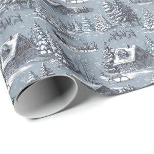 Christmas Toile Wrapping Paper