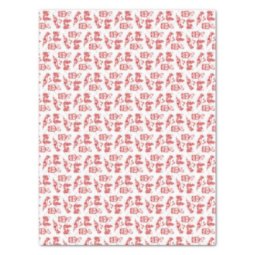 Christmas Toile Wrapping paper red Zazzle