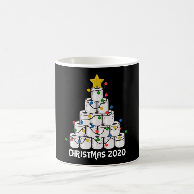 Christmas Toilet Paper Tree Funny Gift Coffee Mug (Center)