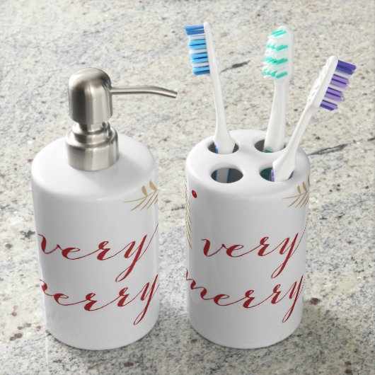 Christmas Toothbrush Holder and Soap Dispenser (Front)