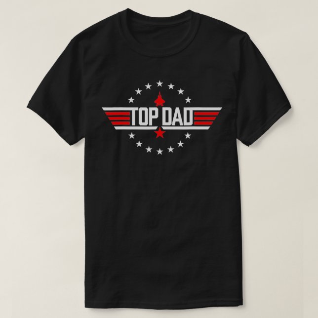 Christmas Top Dad Top Movie Gun Jet Father's drago (Design Front)