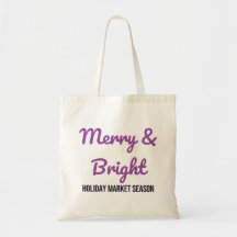 Christmas Tote Bag Design, Merry & Bright