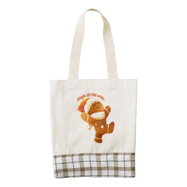 Christmas tote bag featuring cookies (Front)
