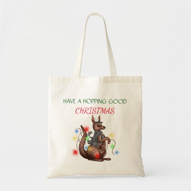 Christmas tote with Kangaroo Bag (Front)