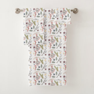 Christmas towel set, Bathroom decor