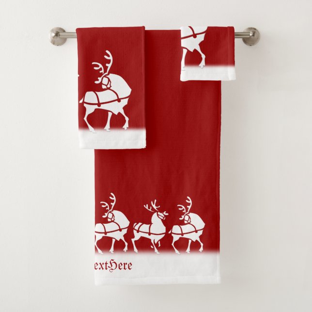 Christmas Towel Sets Personalized Holiday Towels (Insitu)
