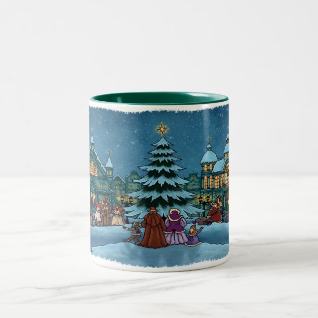christmas town mug two tone (Center)