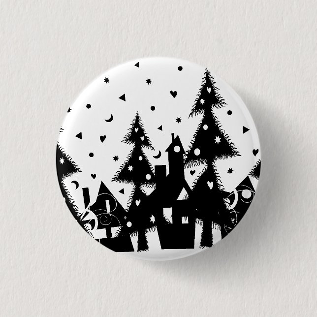 Christmas Town Pinback Button (Front)