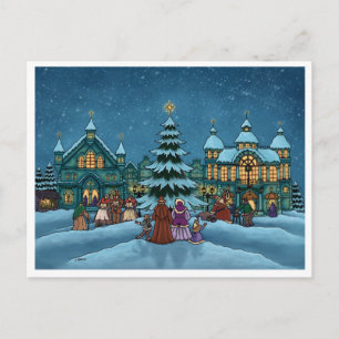 Christmas town postcard basic