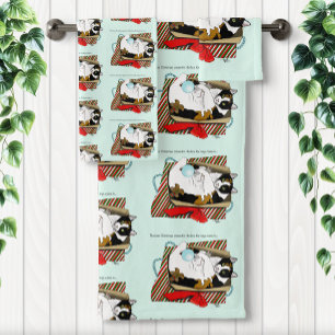 Christmas Toy Box Cat Bath Towel Set