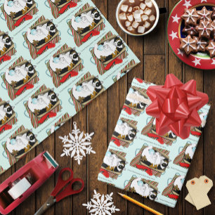 Christmas Toy Box Cat Wrapping Paper