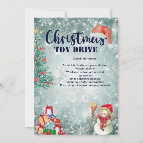 Christmas Toy Drive Family or Corporate Invitation