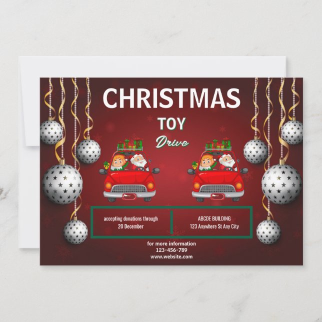 Christmas Toy Drive Invitation (Front)