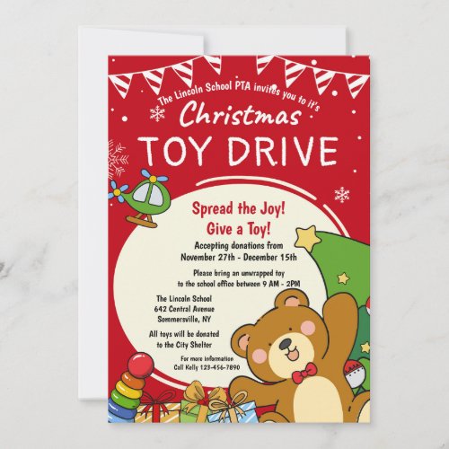 Christmas Toy Drive Invitation