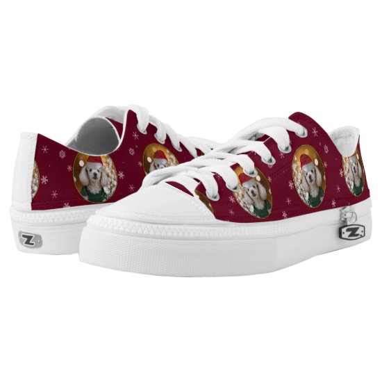 Christmas Toy Poodle Low-Top Sneakers