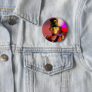 Christmas toy soldier figurine SlipperyJoe gay pri Button